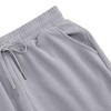 Women's Bermuda Shorts with Zipper Pockets Casual Summer Drawstring Jersey Shorts Elastic Waist Comfy Waffle Shorts - 3 of 4