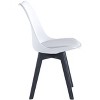 Nordlys Set of 4 Wood and Polypropylene Dining Chairs Modern Design Style Upholstery Dining Room - 2 of 4