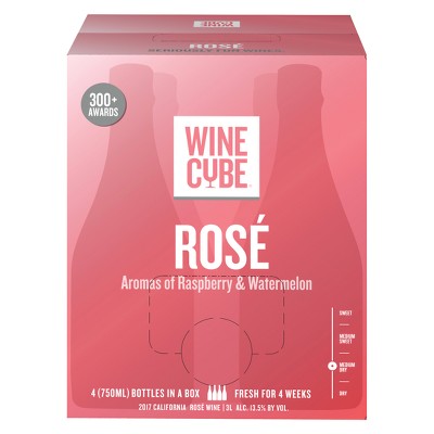 rose wine in box