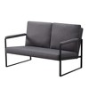 DOMETOUR 49.2” Metal Frame Loveseat for Living Room Bedroom - 3 of 4