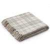Americanflat 100% Cotton Throw Blanket for Couch - 50x60 -  Rustic Cream Throw Blanket for Bed, Sofa or Chair [Cream Beige Plaid] - 2 of 4
