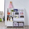 TopComfy Decorative Bookshelf Kids Collection Kids Bookcase Child Sized Open Shelves with Toy Storage Bins for Playrooms, White, 38.2"*13.8"*5.9" - 2 of 4