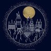 Men's Harry Potter Hogwarts Line Art Moonrise Pull Over Hoodie - 2 of 4