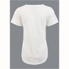 VENUS Womens Plus Cotton Slub V-Neck Tee  -  2X, Off White - 3 of 3