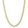 Black Bow Jewelry Men's 6.75mm 14k Yellow Gold Open Concave Curb Chain Necklace - 3 of 4