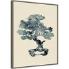22" x 28" Indigo Bonsai Tree III by Jacob Green Framed Canvas Wall Art Gray Wash - Amanti Art - 2 of 4