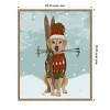 Amanti Art 23"x28" Yellow Labrador Skiing by Fab Funky Framed Canvas Wall Art - 4 of 4