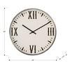 FURNIinspire Wall Clocks 20inch Round Roman Numeral Hanging Clock Modern Decorative Timepiece Bedroom Home Wall Decor, White, 20"*20"*1.75" - 3 of 4
