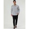 Lars Amadeus Men's Polka Dots Long Sleeves Dress Button Down Shirt - 3 of 4