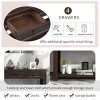 Console Table with Storage Drawers and Shelf, Sofa Table for Entryway or Hallway, Navy Accent Table with Sturdy Frame-The Pop Home - 4 of 4