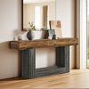 Resenkos Brown Wooden Console Table, Stylish Entryway Display, Perfect Sofa Side Table, Living Room Home Decor, Durable Furniture Piece, - 2 of 4