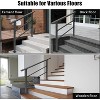 Handrails for Outdoor Steps, Outdoor Stair Railing Fits 3 to 4 Steps, Sturdy Porch Railing with Installation Kit - 2 of 4