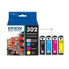Epson 302 Black, C/M/Y 4pk Ink Cartridges - Black, Cyan, Magenta, Yellow (T302520-CP) - 3 of 4