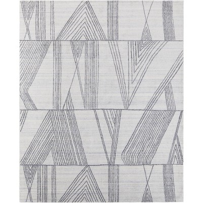 Whitton Modern Abstract Ivory/Black Area Rug