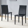 PAGED PU Dining Chairs Comfortable Living Room Chairs Kitchen Chairs with Metal Legs for Living Room, Restaurant - 2 of 4
