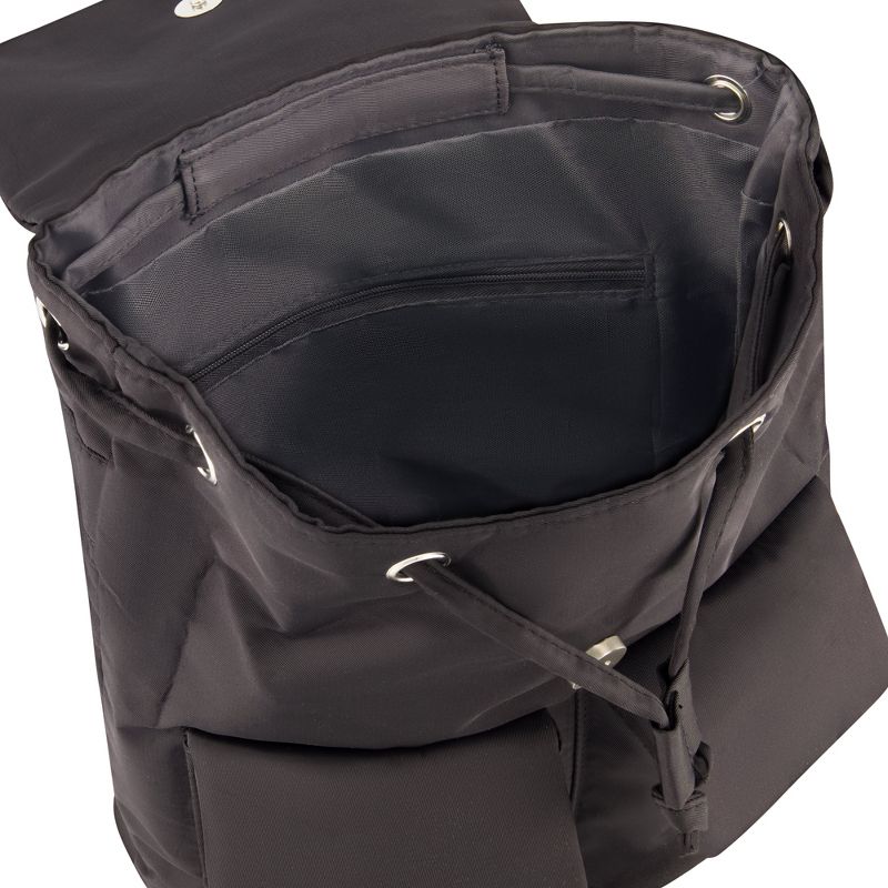 Rampage Women's Sporty Mini Drawstring Flap Backpack, School Bag, Swim Bag, Gym Bag or Casual Daily Bag - Mini Flap Backpack, 4 of 5