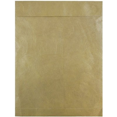 JAM Paper 10 x 13 Tyvek Tear-Proof Open End Catalog Envelopes Gold V021378