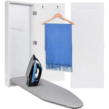 Ivation Foldable Ironing Board Cabinet Wall-Mount with Right Side Door
