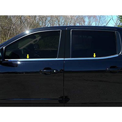 QAA is Compatible with 2019-2020 Ford Ranger 4 Piece Stainless Window Sill Trim Set WS59345