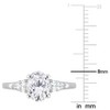 EVERLY JEWELRY |Sterling Silver 3.55 CT TGW White Cubic Zirconia Three Stone Ring - 4 of 4