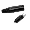 Monoprice 5-Pin Male DMX Connector - Black | Anodized Aluminum With A Plastic Cap, Rubber Strain Relief Boot, And Three Solder Cup Connectors - 4 of 4