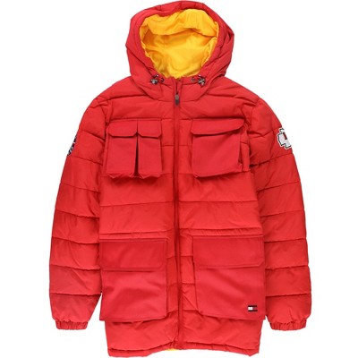 Tommy Hilfiger Mens Kansas City Chiefs Parka Coat, Red, Medium