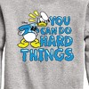 Boys' - Disney - You Can Do Hard Things Graphic Long Sleeve Fleece Sweatshirt - 2 of 4