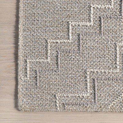 Alani Beige and Gray Synthetic 4' x 6' Area Rug