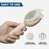 BABYYER Cat Brush for Short or Long Haired Cats Dogs Rabbits, Cute Dog Brush with Release Button for Massage and Removes Loose Fur - 4 of 4