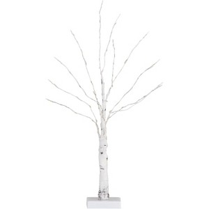 HomeStock  6ft Multi Prelit LED Flocked Full Twig Pine Artificial Christmas Tree w/ 320 Twinkling Warm Dual Color Lights - 1 of 4