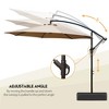 Aoodor Patio Off-set Hanging Umbrella 10FT Aluminum Cantilever Umbrella - 4 of 4