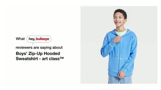 Boys' Zip-Up Hooded Sweatshirt - art class™, 2 of 5, play video