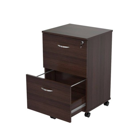 2 Drawer Locking File Cabinet Espresso Inval Target