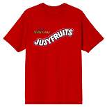 JujyFruits Bold Logo Crew Neck Short Sleeve Red Men's T-shirt