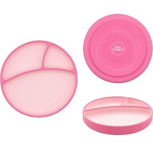 WeeSprout Silicone Suction Plate - Two-Tone Baby Plate with Suction Cup - Sectioned Divided Dish for Kids, Infants, Toddlers - 1 of 4