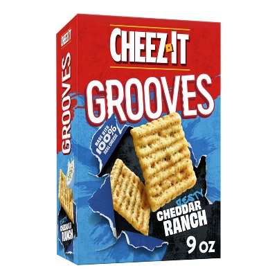 Cheez-It Zesty Cheddar Ranch Grooves Crispy Cracker Chips - 9oz