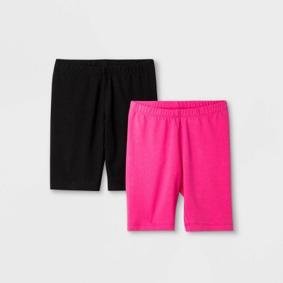 girls pink biker shorts