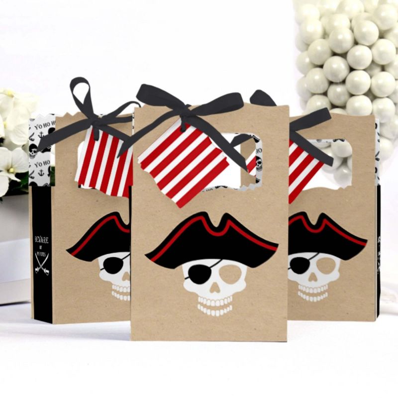 Big Dot of Happiness Beware of Pirates - Pirate Birthday Party Favor Boxes - Set of 12, 3 of 7