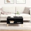 Clihome 23.6" Square Scandinavian Design Coffee Table,Storage Coffee Table with Open Shelf - 3 of 4