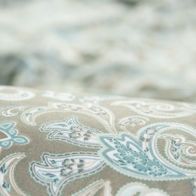 Sage Green Damask Microfiber Twin Duvet Cover Set
