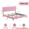TWIN XL/Twin/Full /Queen/King Upholstered Bed Frame Heavy-Duty Platform Bed Frame w/ Upholstered Headboard and Strong Wood Slats - 2 of 4