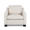33.75'' Fabric Contemporary Club Chair with Sloped Arms and Birch Wood Legs for Living Room, Bedroom, and Study - 3 of 4