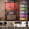 Bestier Bakers Rack with Power Outlet, Height-Adjustable 45" to 55" Kitchen Microwave Stand with Sstorage Cabinet,Kitchen Stand with 10 S-Hooks - 3 of 4