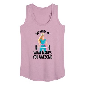 Women's - Barbie - Do More of What Makes You Awesome Graphic Racerback Tank - 1 of 4