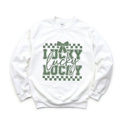 Simply Sage Market Women's Graphic Sweatshirt Lucky Stacked Coquette