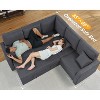 AMERLIFE 85 Inch Pull Out Sleeper Sofa Bed with Storage - 3 of 4
