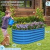 JUJABU 3-Pack Raised Garden Beds – 40"x24"x18" Oval Galvanized Planters for Veggies, Flowers & More - 2 of 4