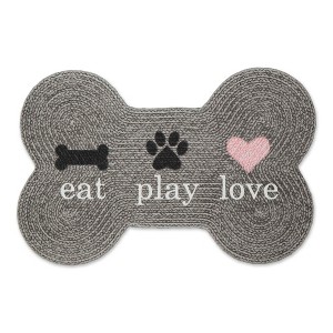 Bone Dry Stone Eat Play Love Bone Shaped Pet Mat - 1 of 4