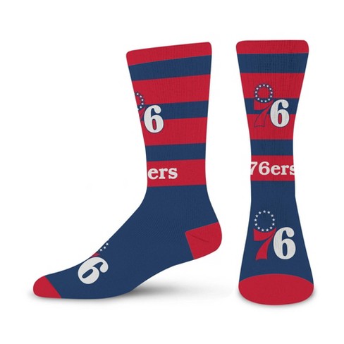 Nba Philadelphia 76ers Rugby Double Big Crew Socks Large Target