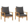 vidaXL Garden Lounge Set Dark grey Solid acacia wood Medium Modular - 4 of 4